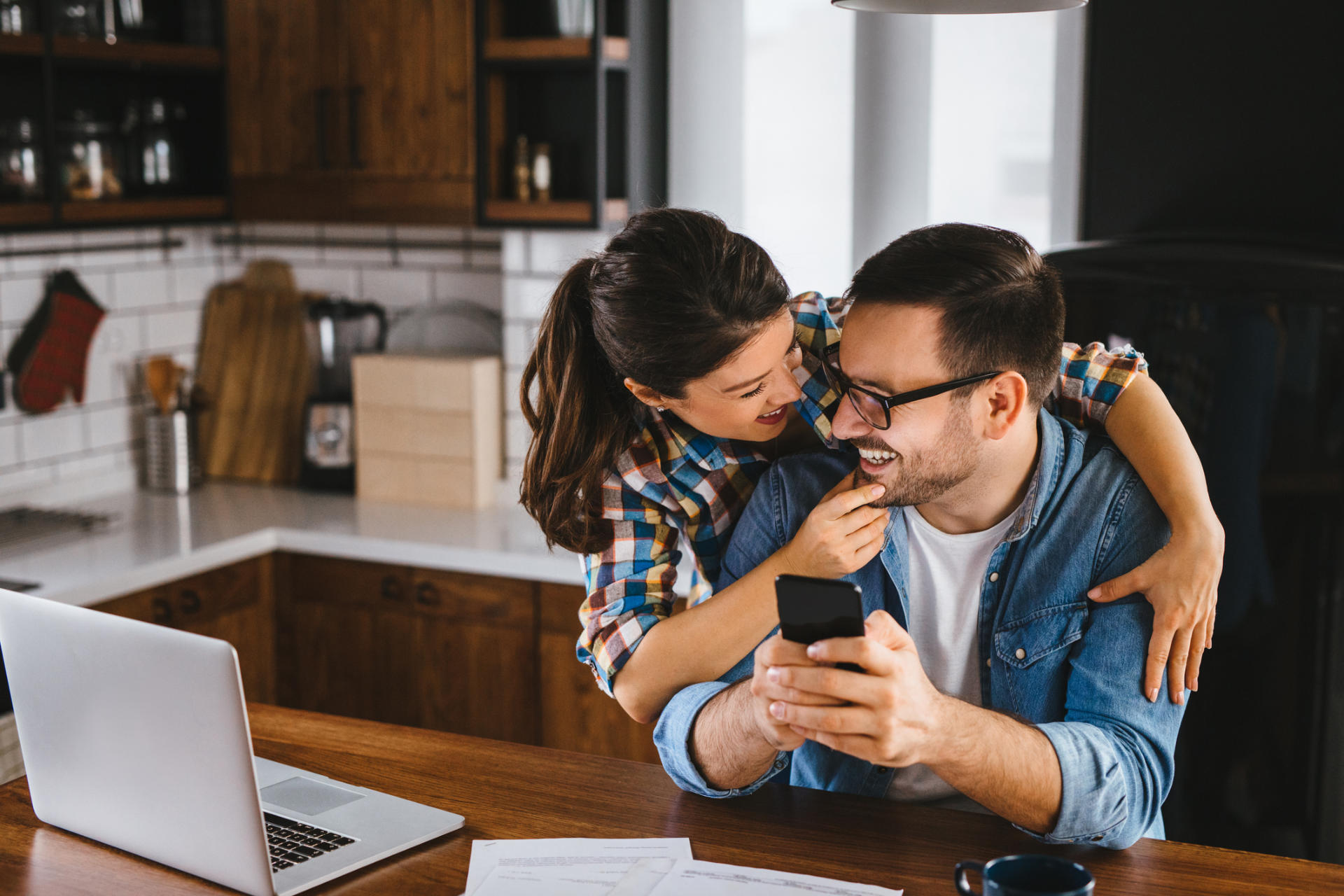 couple in kitchen